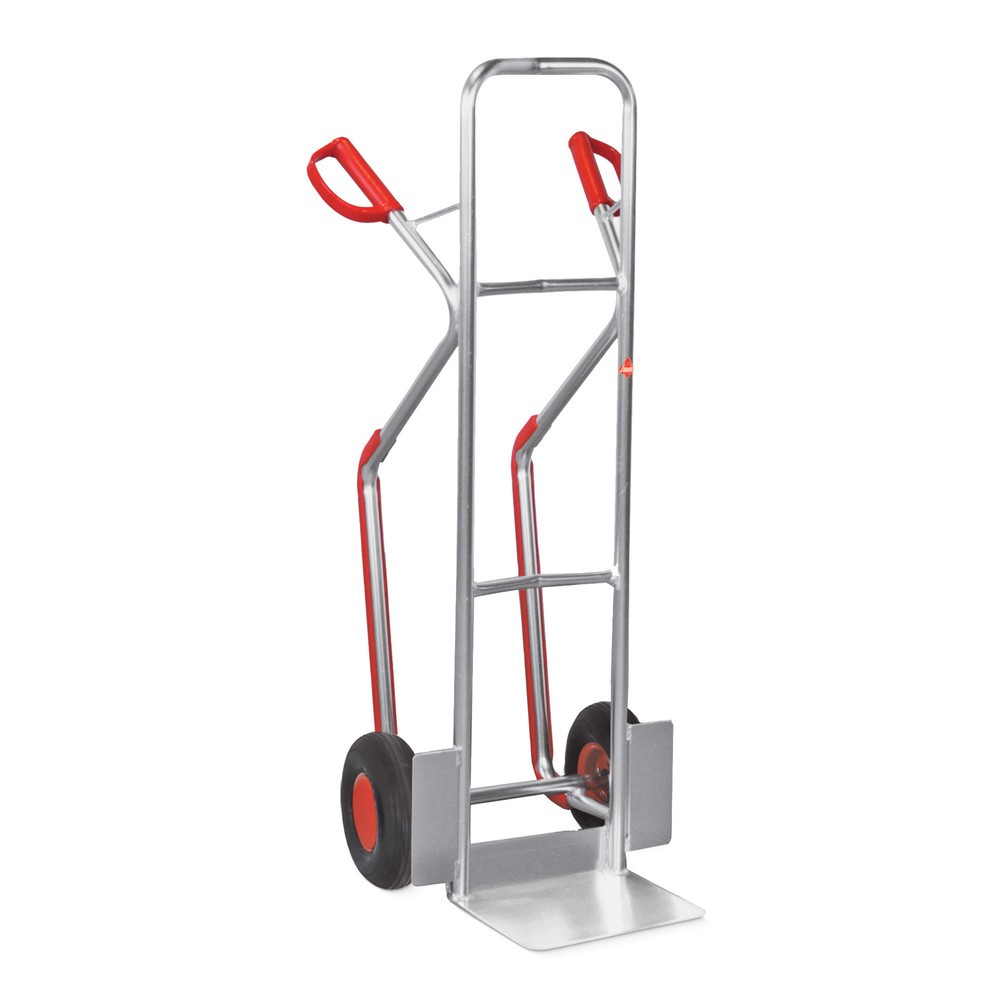 Zdjęcie produktu: Wózek transportowy Ameise®, aluminium, z płozami, udźwig 200 kg, półka szer. × gł. 320 × 250 mm, ogumienie z pełnej gumy