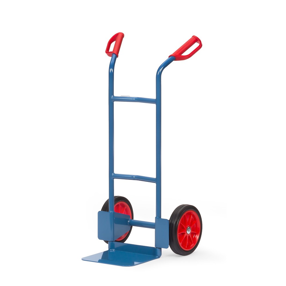 Zdjęcie produktu: Wózek transportowy fetra®, wysokość 1150 mm, udźwig 200 kg, szufla szer. x gł. 320 x 250 mm, prosty, ogumienie z pełnej gumy