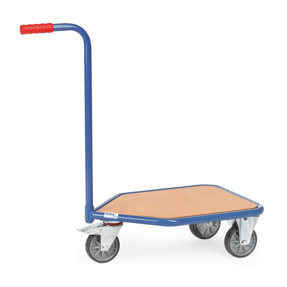 Zdjęcie produktu: Transporter z uchwytem fetra®, platforma drewniana, 3 koła, udźwig 150 kg