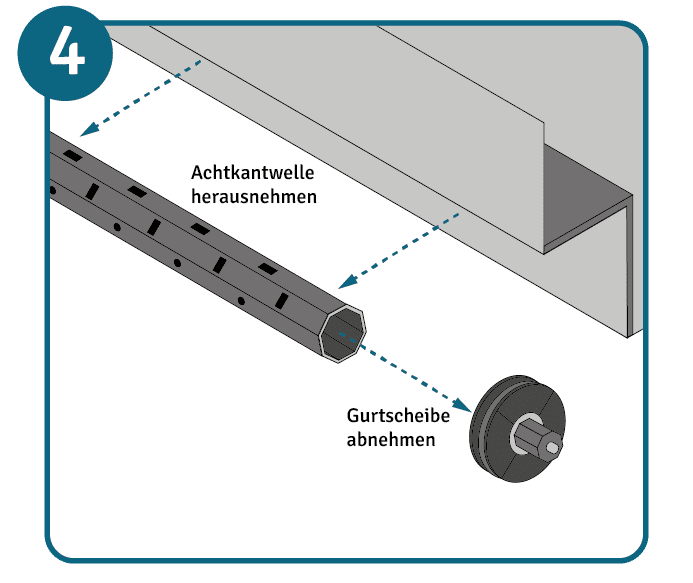 Rolladenmotor einbauen Anleitung Schritt 4