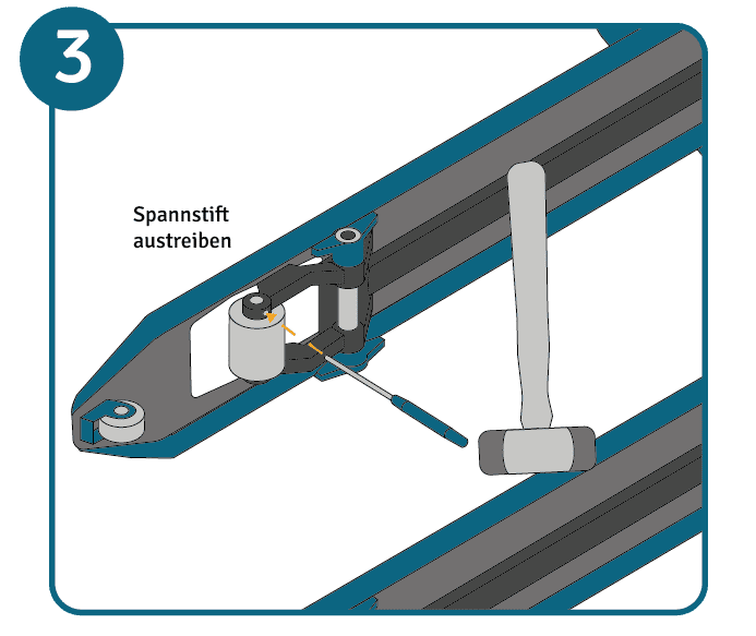 Spannstift austreiben