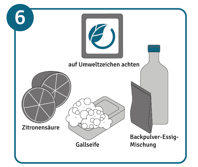Ökologische Reinigungsmittel verwenden