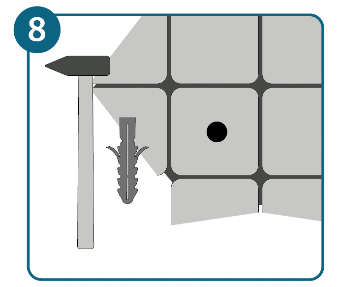 In Fliesen bohren und dübeln