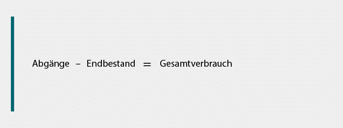 LiFo: Formel zur Berechnung des Gesamtverbrauchs