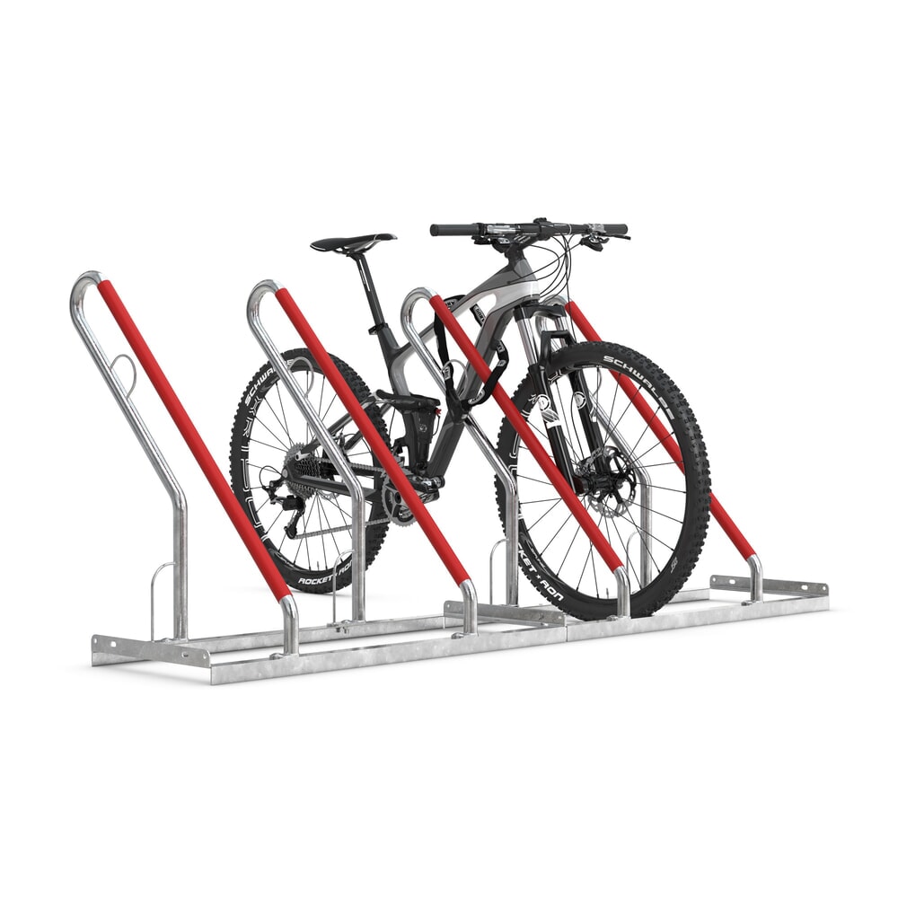Produktabbildung Nr. 9: wsm® Anlehnparker 0500 XBF, zum Aufdübeln, feuerverzinkt, 1-seitige Radeinstellung, 2 Stellplätze, Radabstand 500 mm