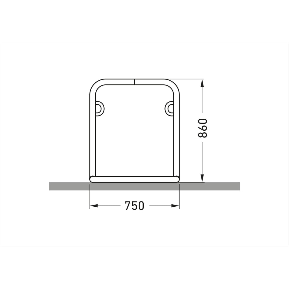 Produktabbildung Nr. 8: wsm® Anlehnsystem GALAXY XL, 2-seitige Radeinstellung, 4 Stellplätze, Breite 2.520 mm