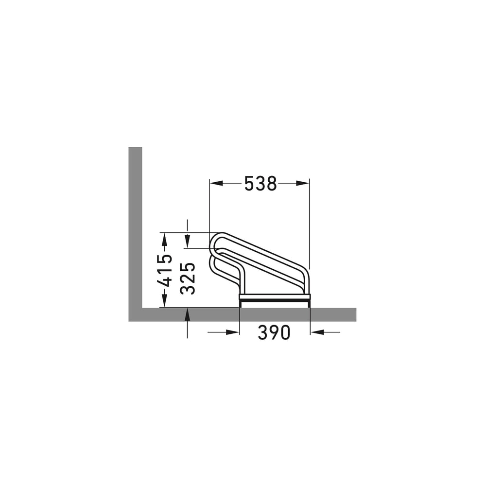 Produktabbildung Nr. 6: wsm® Bügelparker, 1-seitig, 2 Stellplätze, verzinkt