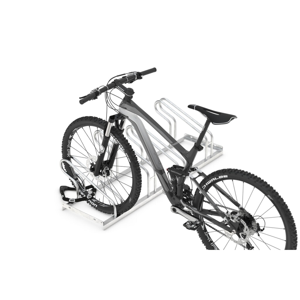 wsm® Bügelparker, 2-seitig, 6 Stellplätze, verzinkt Produktabbildung Nr. 3: wsm® Bügelparker, 2-seitig, 6 Stellplätze, verzinkt