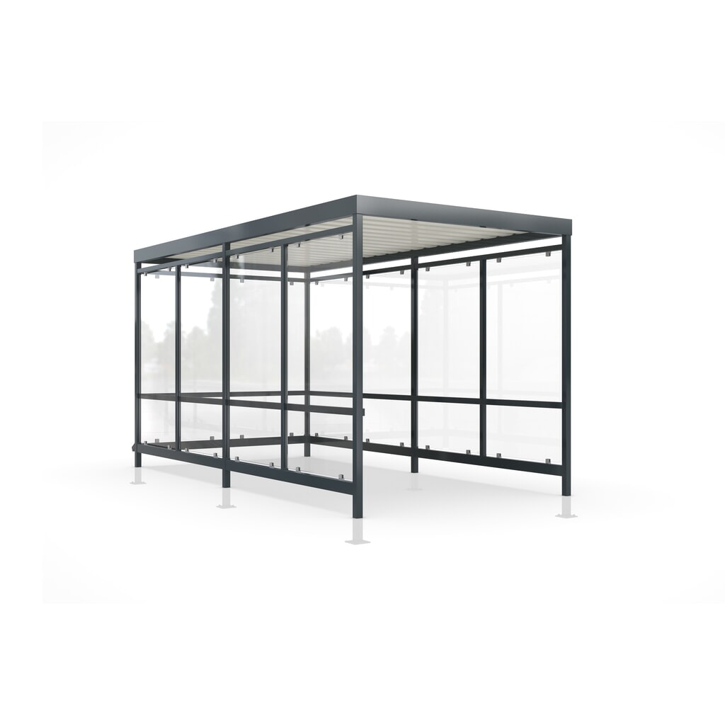 wsm® Einkaufswagenüberdachung KÖLN, fertig montiert, 10 Elemente, ohne Vorbereitung für Beleuchtung Produktabbildung: wsm® Einkaufswagenüberdachung KÖLN, fertig montiert, 10 Elemente, ohne Vorbereitung für Beleuchtung