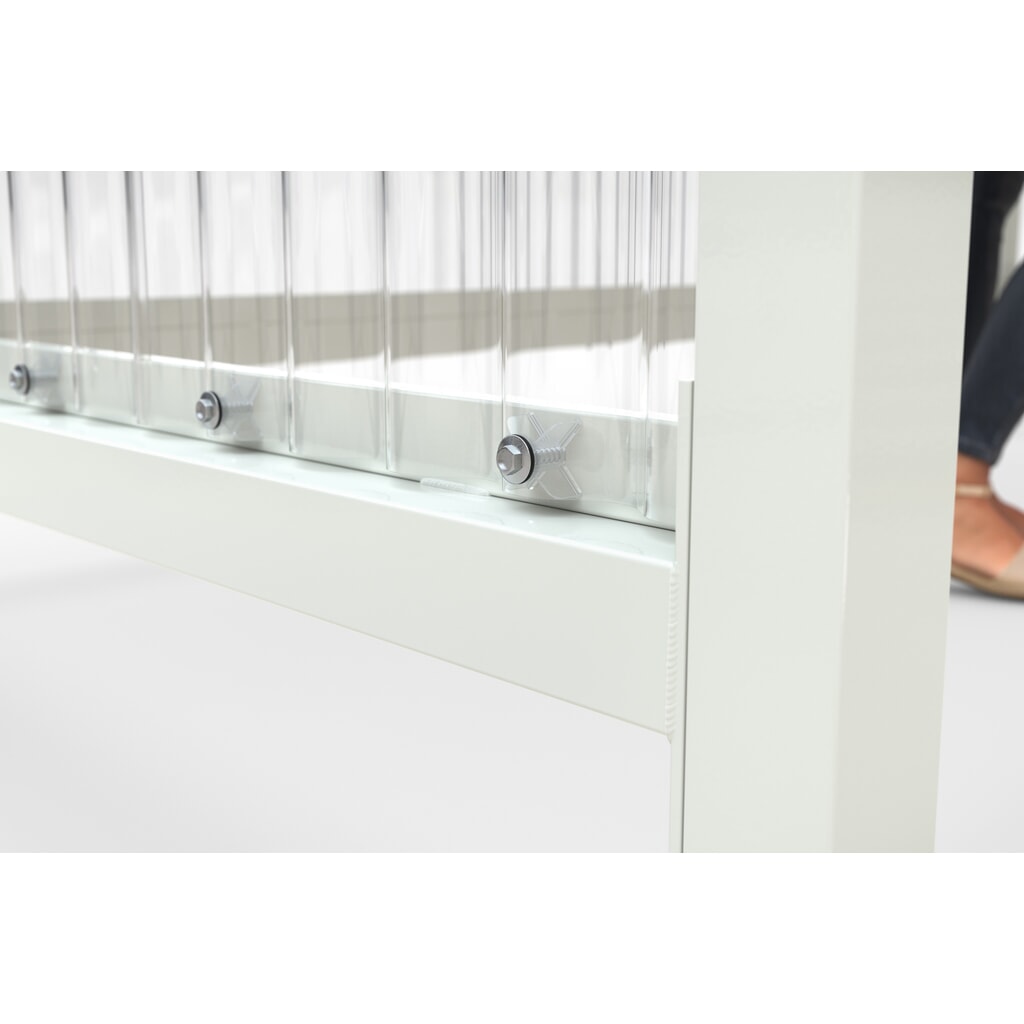 wsm® Raucherunterstand, für 5 Personen, grauweiß Produktabbildung Nr. 3: wsm® Raucherunterstand, für 5 Personen, grauweiß