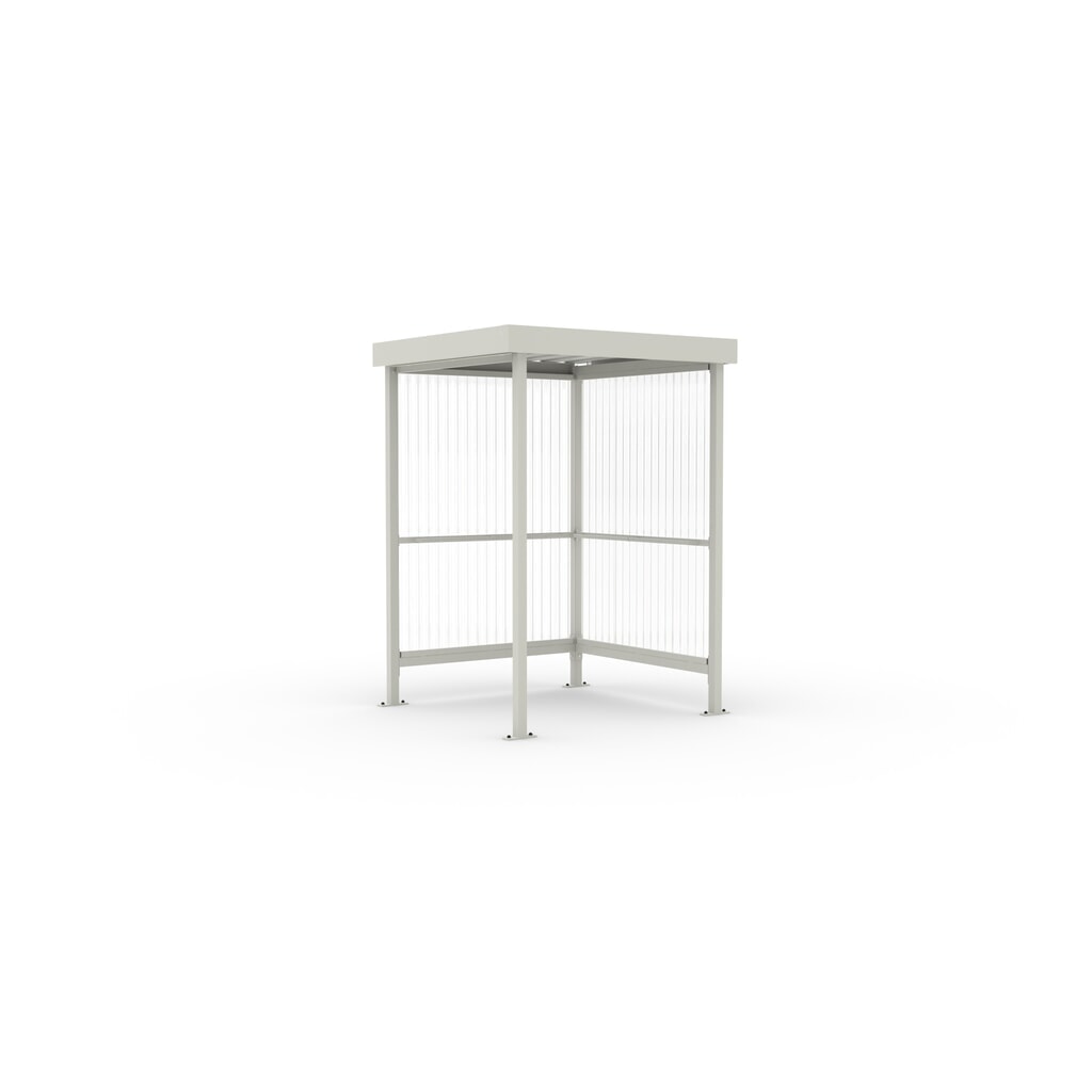 Produktabbildung: wsm® Raucherunterstand, für 2-3 Personen, grauweiß