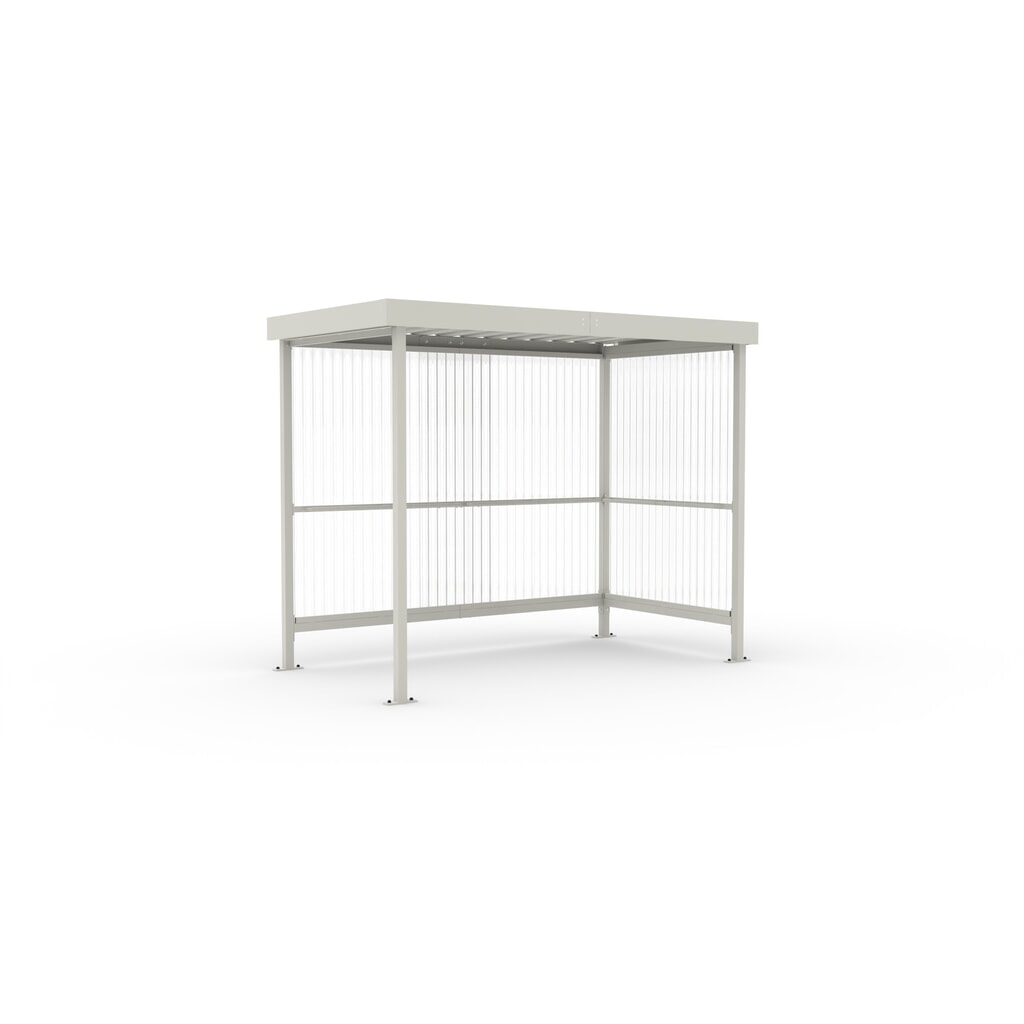wsm® Raucherunterstand, für 5 Personen, grauweiß Produktabbildung: wsm® Raucherunterstand, für 5 Personen, grauweiß