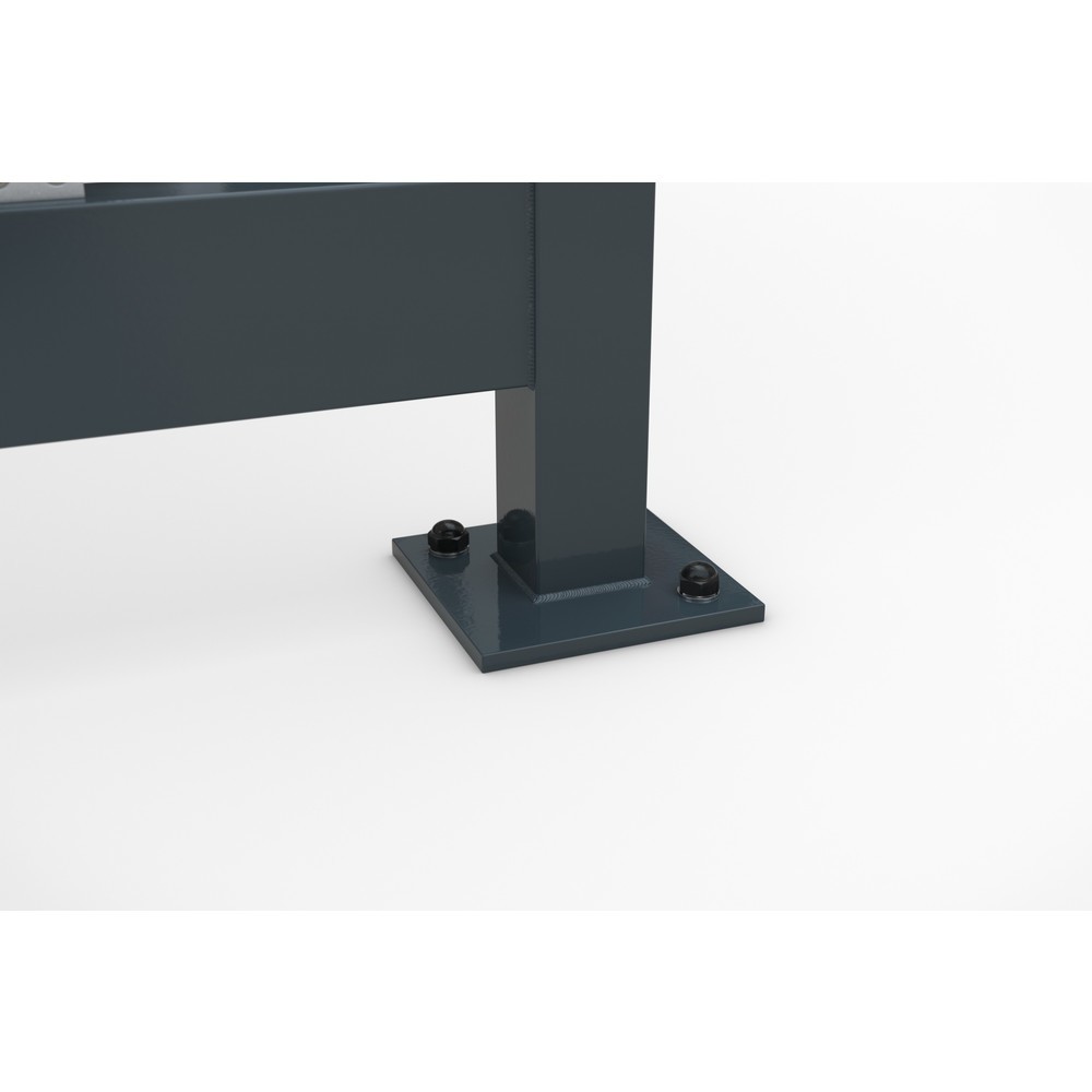 Produktabbildung Nr. 2: wsm® Raucherunterstand KÖLN ALPINE, fertig montiert, Schneelast max. 4,15 kg/m², 5 Elemente, ohne Überpflasterung, grauweiß