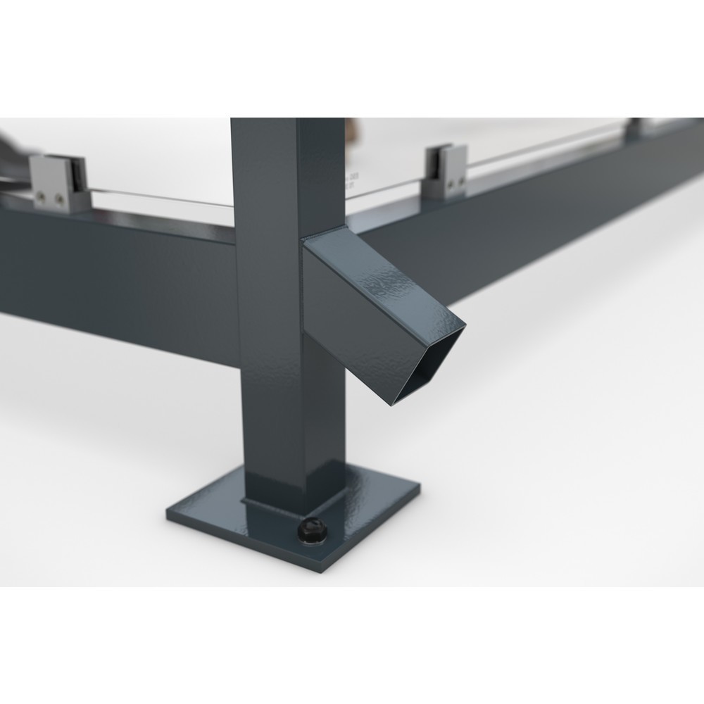 Produktabbildung Nr. 4: wsm® Raucherunterstand KÖLN ALPINE, fertig montiert, Schneelast max. 4,15 kg/m², 5 Elemente, ohne Überpflasterung, grauweiß