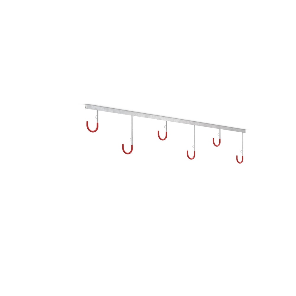 Produktabbildung Nr. 1: wsm® Reihen-Hängeparker, 6 Stellplätze, Wandmontage