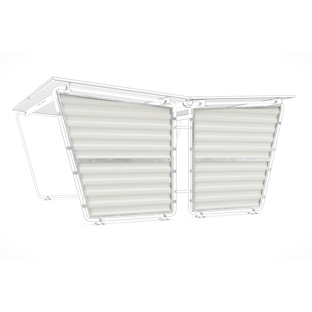 Produktabbildung: wsm® Seitenwand für Überdachung, 2-seitig, Profilblech, rechts