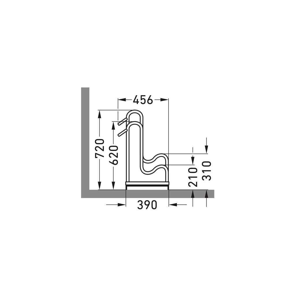 Produktabbildung Nr. 6: wsm® Standparker 4000 BR, 1-seitig, feuerverzinkt, Radabstand 390 mm, 2 Stellplätze