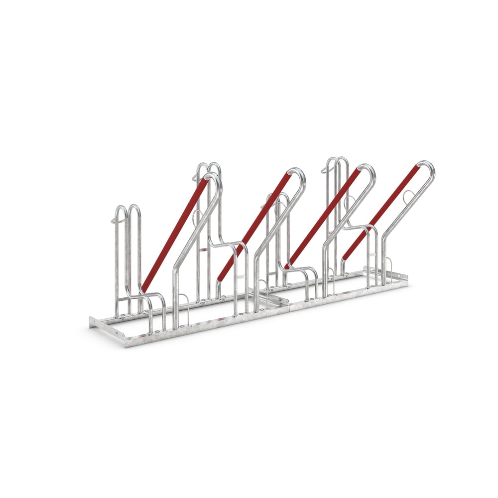 Produktabbildung Nr. 1: wsm® Standparker 4500 XBF mit Anlehnbügel, feuerverzinkt, 1-seitig, 4 Stellplätze, Radabstand 500 mm