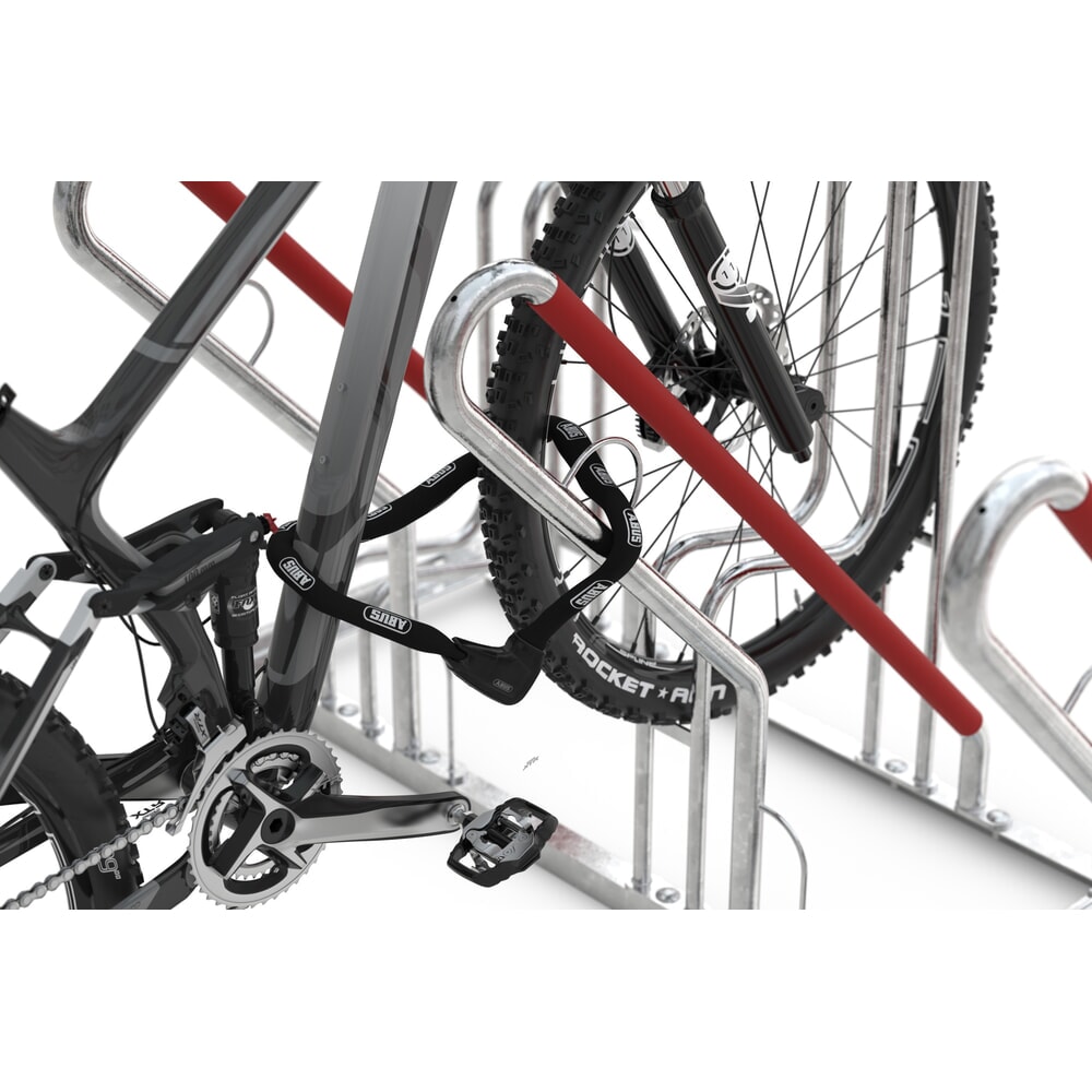 Produktabbildung Nr. 2: wsm® Standparker 4500 XBF mit Anlehnbügel, feuerverzinkt, 1-seitig, 2 Stellplätze, Radabstand 500 mm