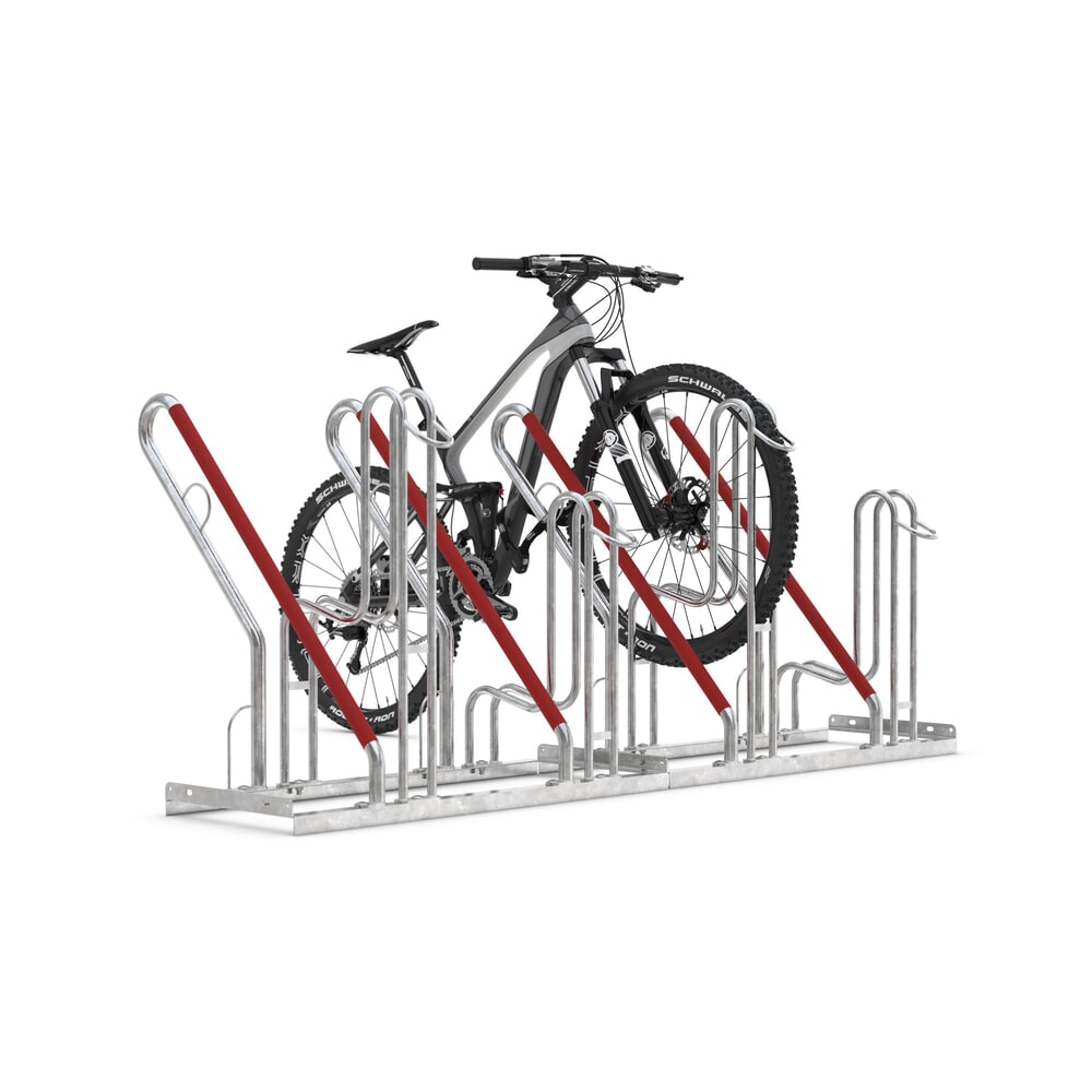 Produktabbildung Nr. 9: wsm® Standparker 4500 XBF mit Anlehnbügel, feuerverzinkt, 1-seitig, 4 Stellplätze, Radabstand 500 mm