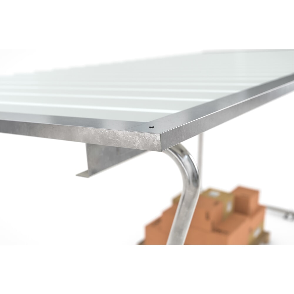 Produktabbildung Nr. 7: wsm® Überdachung, 1-seitig, GF, Breite 4.300 mm