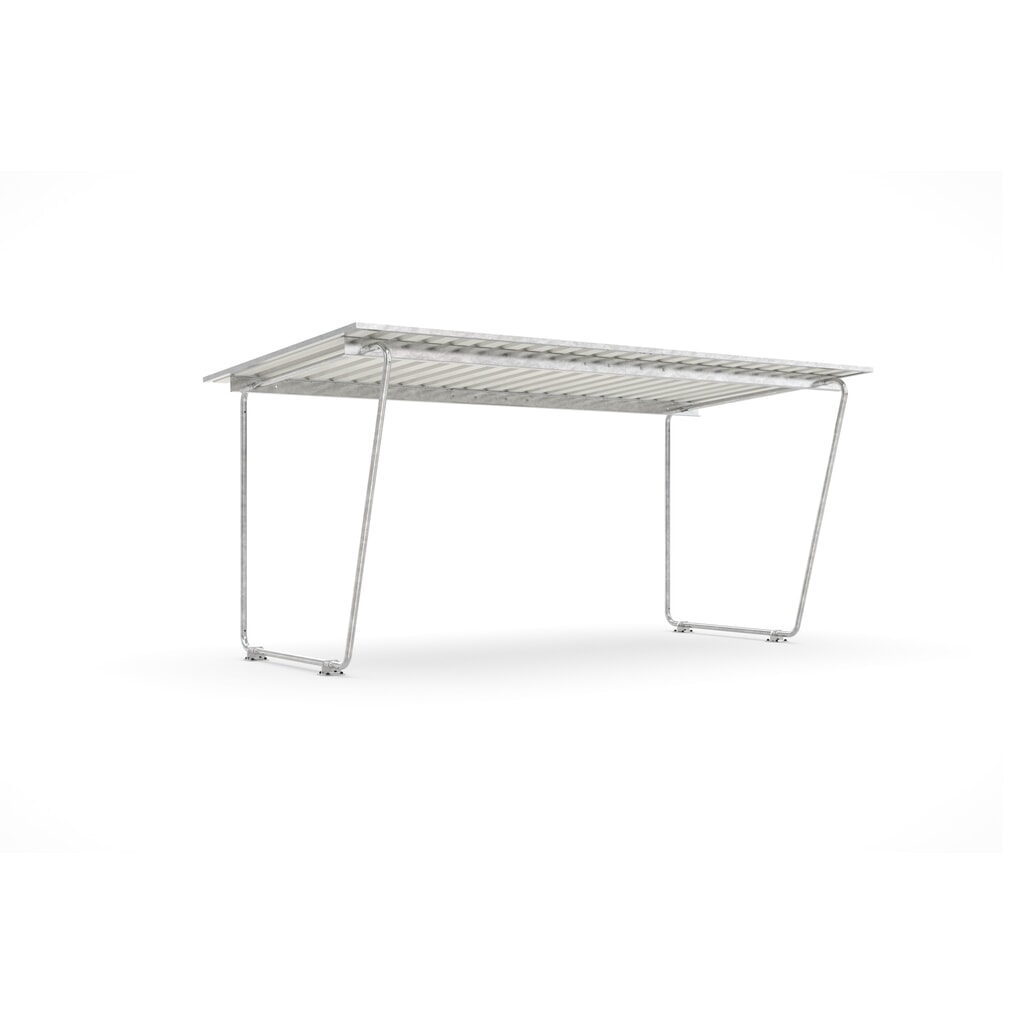 Produktabbildung: wsm® Überdachung, 1-seitig, GF, Breite 2.145 mm