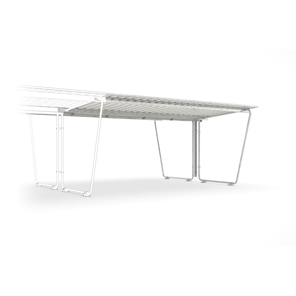 Produktabbildung: wsm® Überdachung, 2-seitig, AF, Breite 4.300 mm