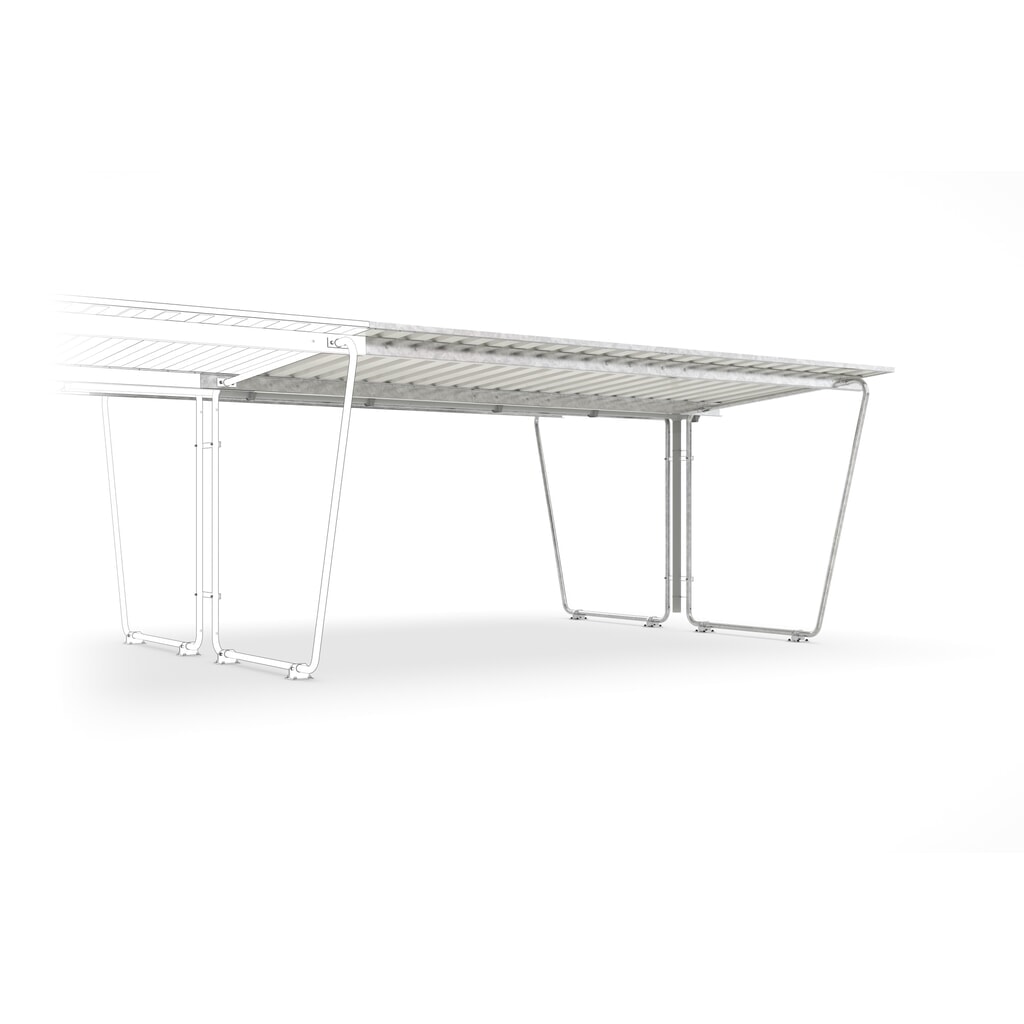 wsm® Überdachung, 2-seitig, AF, Breite 4.300 mm Produktabbildung: wsm® Überdachung, 2-seitig, AF, Breite 4.300 mm