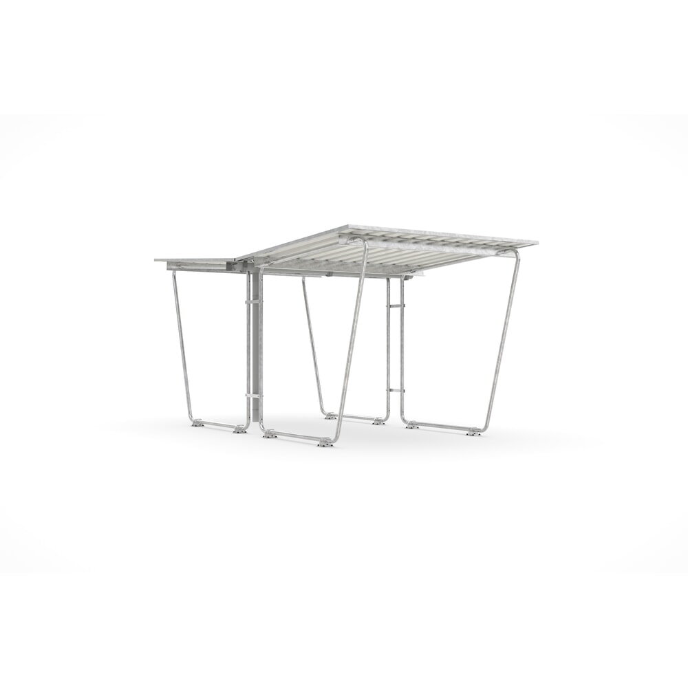 Produktabbildung: wsm® Überdachung, 2-seitig, GF, Breite 2.145 mm