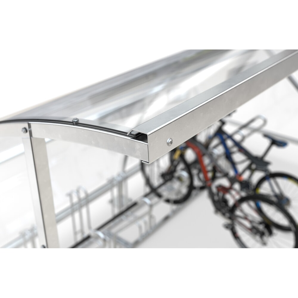 Produktabbildung Nr. 2: wsm® Überdachung BAMBERG im Rundbogen-Design, Breite 2.090 mm, verzinkt