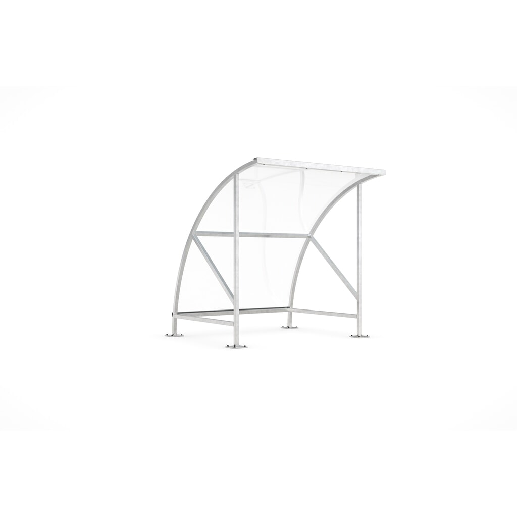 Produktabbildung: wsm® Überdachung BAMBERG im Rundbogen-Design, Breite 2.090 mm, verzinkt