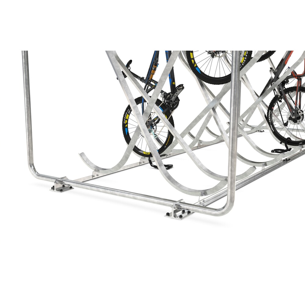 Produktabbildung Nr. 3: wsm® Überdachung SIEGEN, mit Schräghochparkern, feuerverzinkt, 1-seitig, 10 Stellplätze