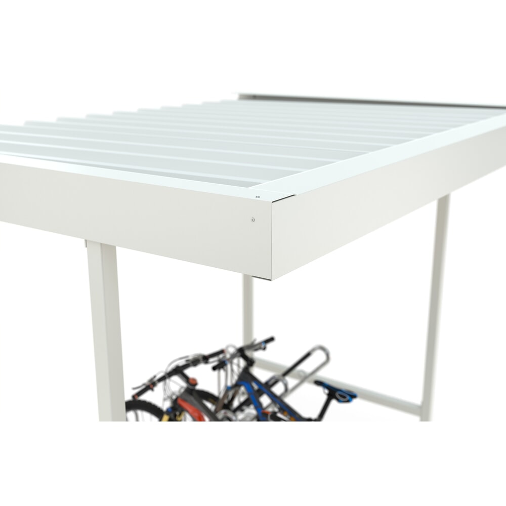 Produktabbildung Nr. 4: wsm® Überdachung, 1-seitig, GF, HxBxT 2.360 x 2.870 x 2.200 mm, RAL 9002