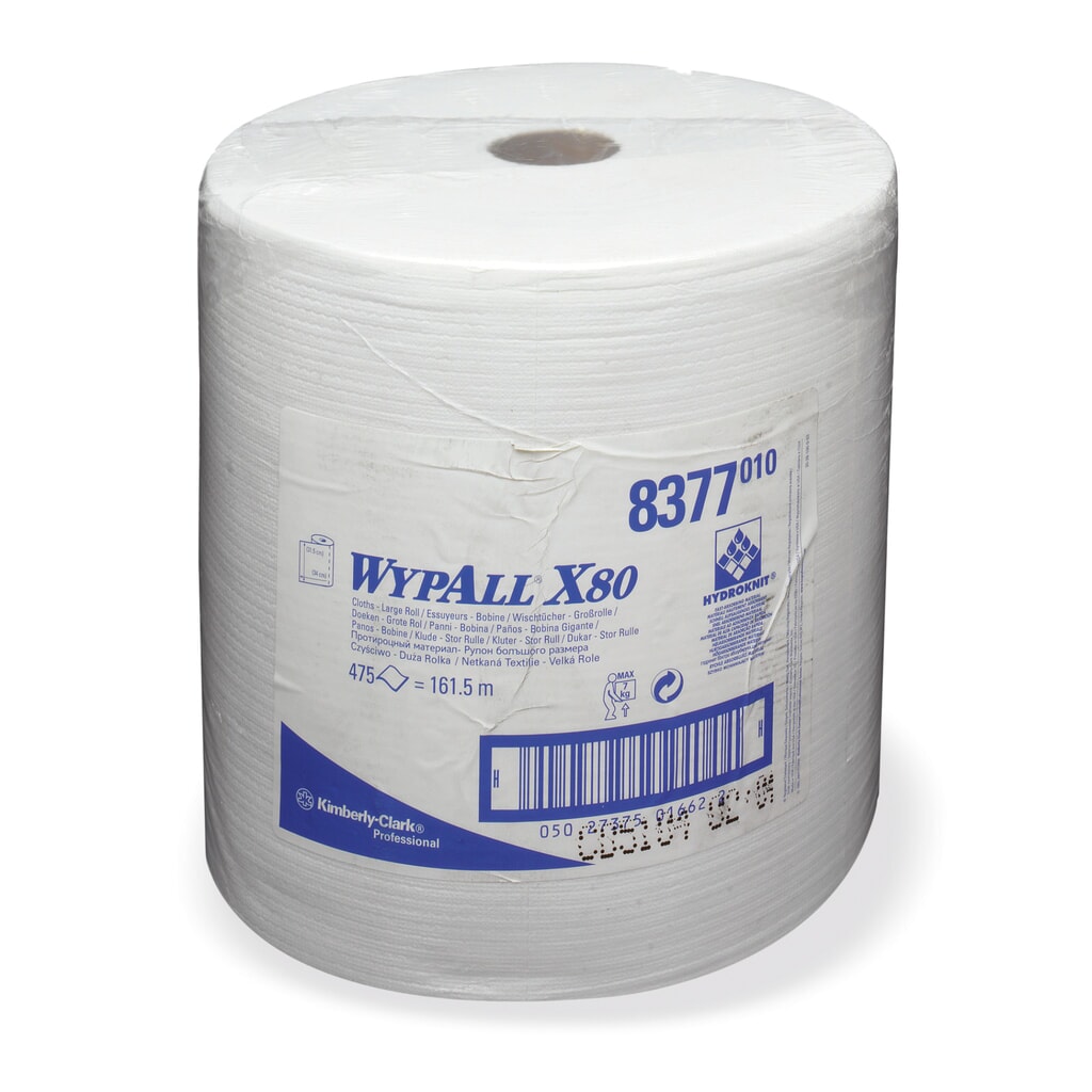 WypAll® Wischtücher X80, HxB 340 x 315 mm, Großrolle, weiß Produktabbildung Nr. 2: WypAll® Wischtücher X80, HxB 340 x 315 mm, Großrolle, weiß