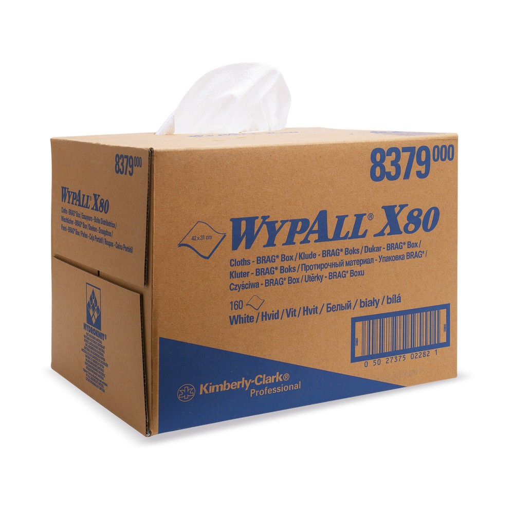 Produktabbildung Nr. 2: WypAll® Wischtücher X80, HxB 427 x 282 mm, BRAG-Box, weiß