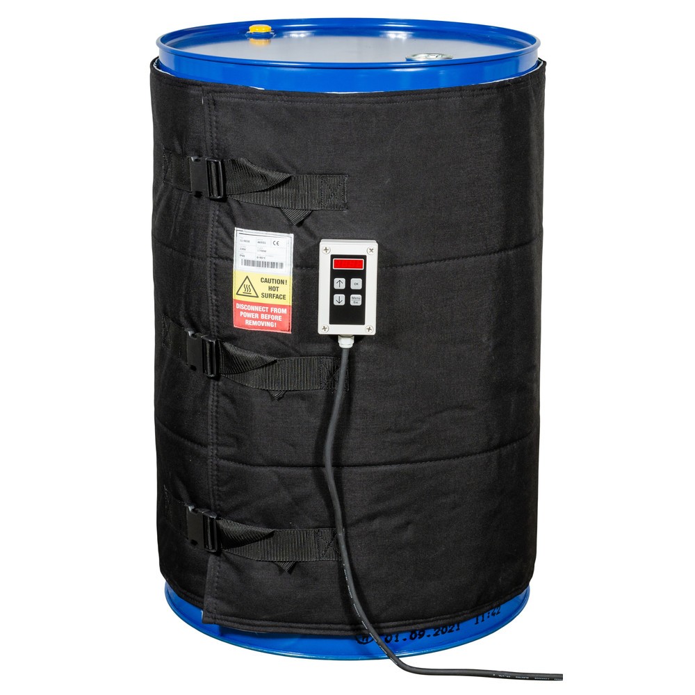 Zdjęcie produktu: Kołnierz grzewczy do beczek Kuhlmann z cyfrowym sterownikiem, 200–220 l, 0–90ºC, 230 V, 1200 W, dł. x wys. 1990 x 800 mm