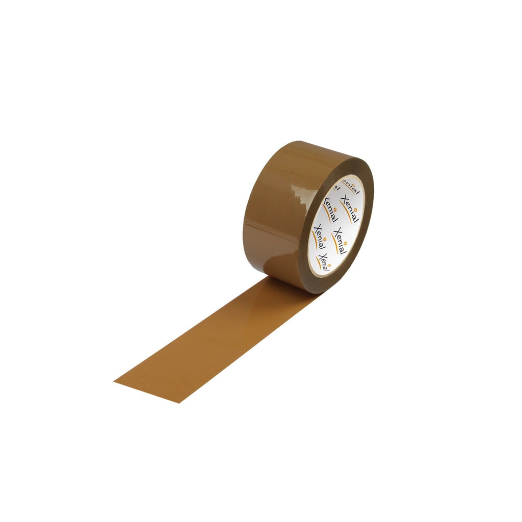Produktabbildung: Xenial PP-Klebeband, leise, 50mm breitx66lfm., 63µ, braun, High Tack