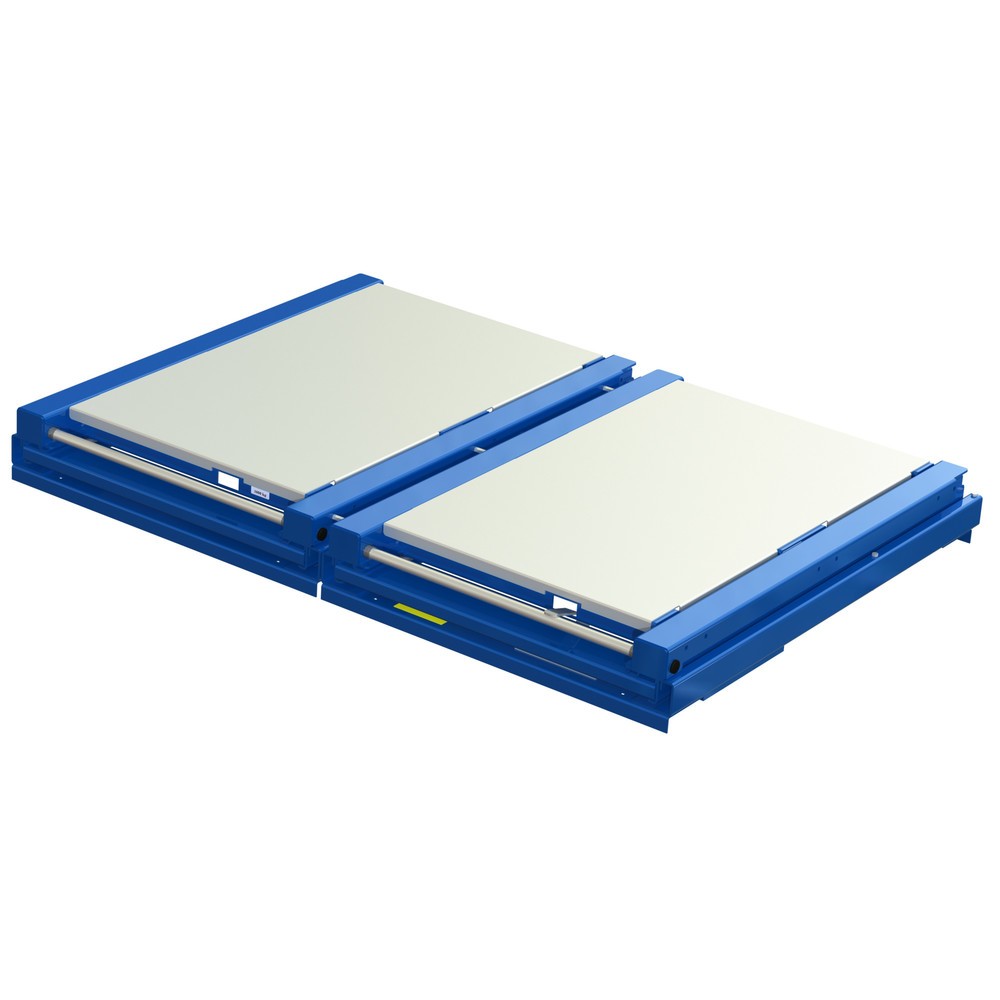 Produktabbildung: XL-Palettenauszug, Tragkraft 1.600 kg, 100 % Auszugstiefe, BxT 1.700 x 1.200 mm, mit Stahlboden