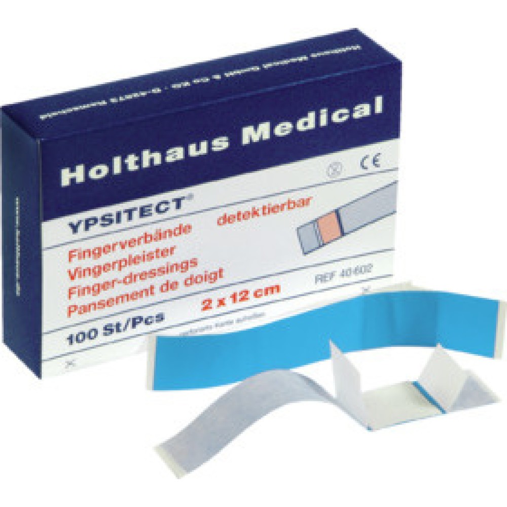 Produktabbildung: Ypsitect Fingerverband detektabel, 50 Stück, (LxB): 18,0 x 2,5 cm