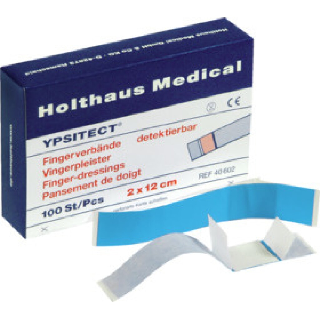Produktabbildung: Ypsitect Fingerverband detektabel, 50 Stück, (LxB): 18,0 x 2,5 cm
