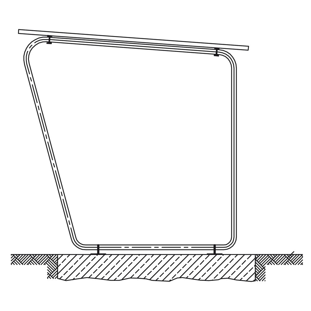 Zdjęcie produktu nr 2: Zadaszenie BASIC, 1-stronne, GF, szerokość 2145 mm