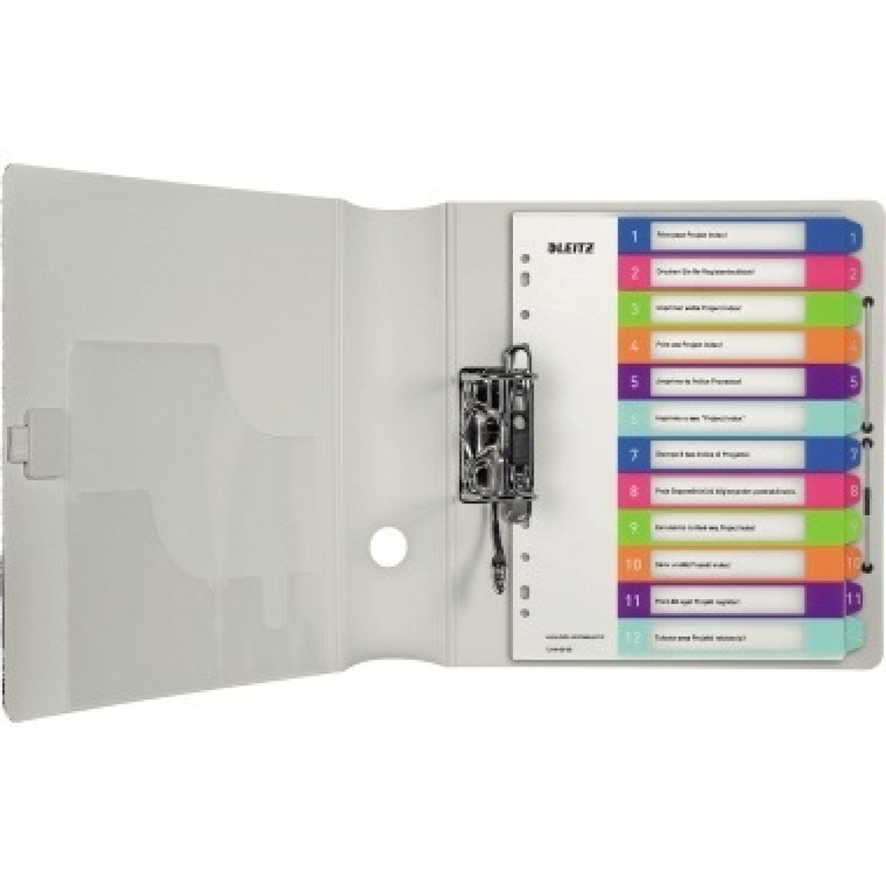 Produktabbildung Nr. 3: Leitz Register WOW 12440000 DIN A4 1-12 volle Höhe PP farbig
