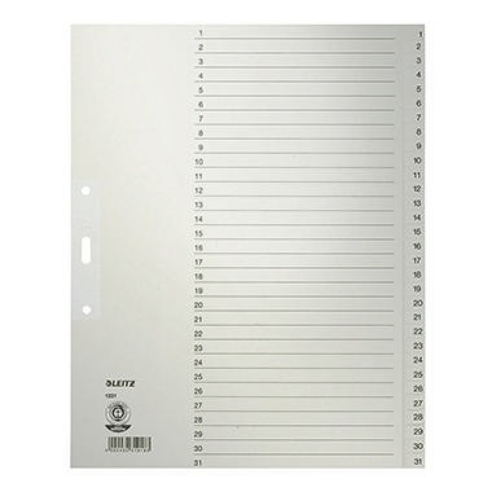 Produktabbildung: Leitz Register 12310085 DIN A4 1-31 volle Höhe Papier grau
