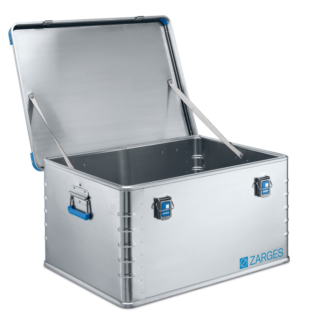 ZARGES Alu-Transportbox, hohe Stapel- und Traglast, 157 Liter Produktabbildung: ZARGES Alu-Transportbox, hohe Stapel- und Traglast, 157 Liter