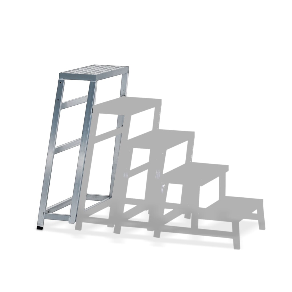 ZARGES Arbeitspodest, Modul E, Standhöhe 990 mm Produktabbildung: ZARGES Arbeitspodest, Modul E, Standhöhe 990 mm