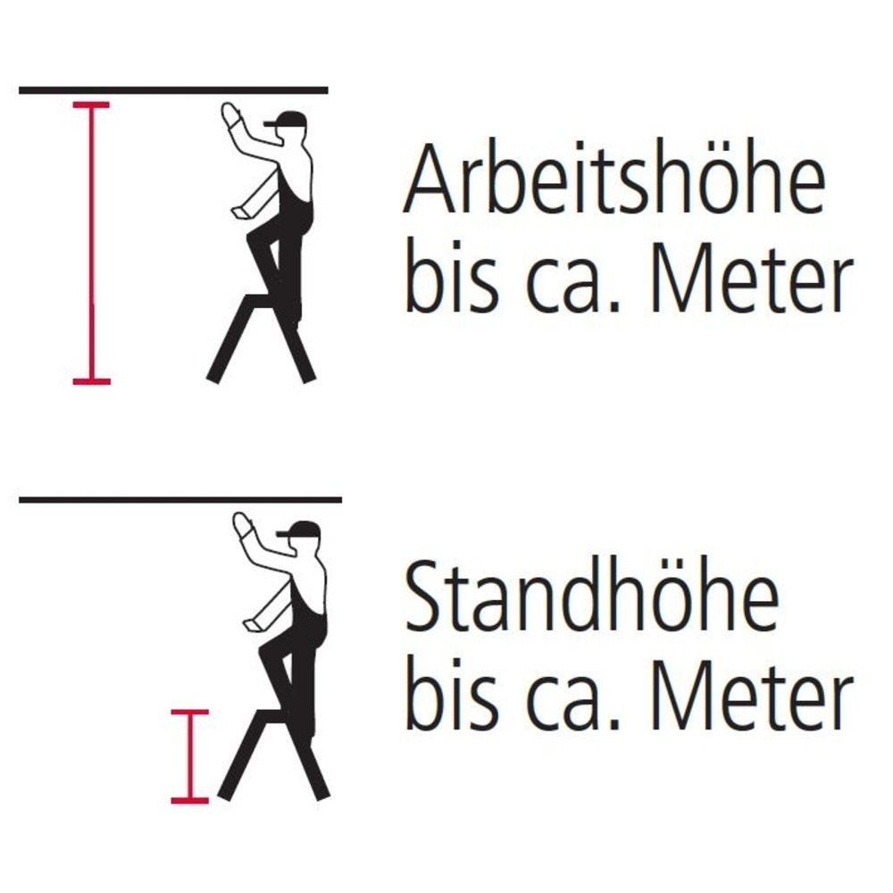 Produktabbildung Nr. 4: ZARGES Stationäre Podestleiter, mit Sicherheitsgeländer, Standhöhe 0,52 m