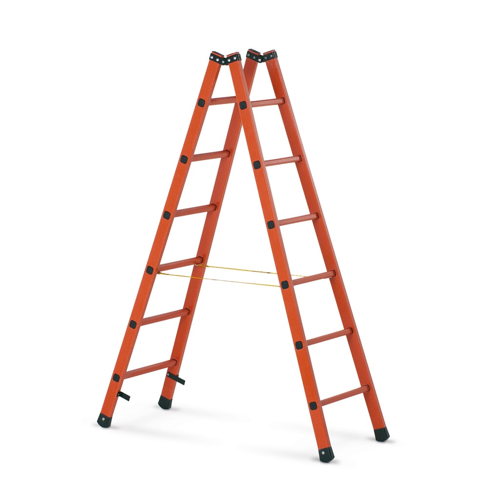 ZARGES Vollkunststoff-Sprossenleiter, 2-seitig begehbar, Standhöhe 0,60 m Produktabbildung: ZARGES Vollkunststoff-Sprossenleiter, 2-seitig begehbar, Standhöhe 0,60 m