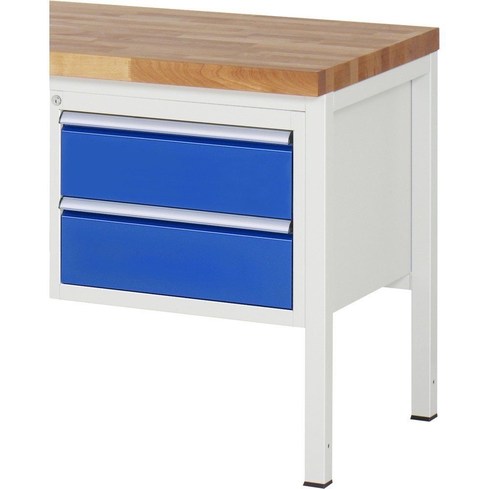 Obrázok výrobku: Zásuvková skriňa RAU série 7000, podstavný kontajner, v × š × h 440 × 580 × 650 mm, 2 zásuv. 2 × 180 mm