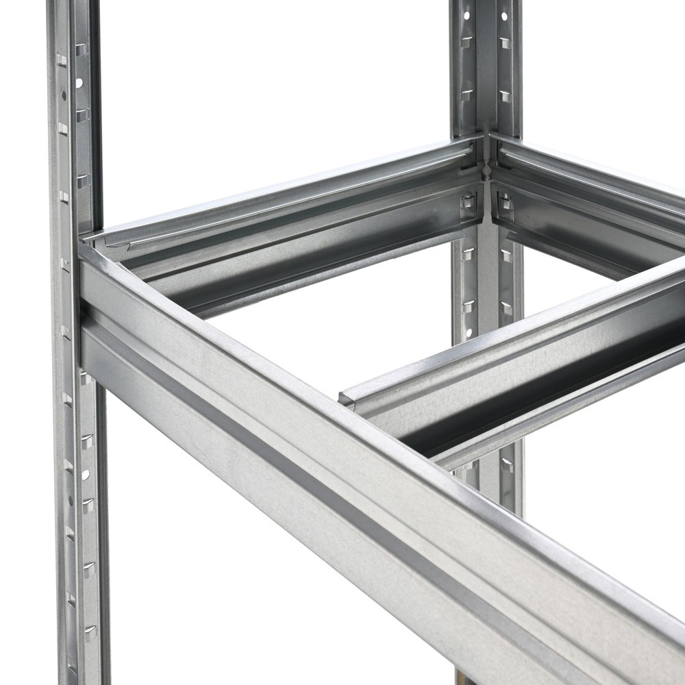 Číslo obrázku produktu 6: Policový regál HEMMDAL, galvanizovaný, nosnost police 600 kg, VxŠxH 1770 x 900 x 450 mm