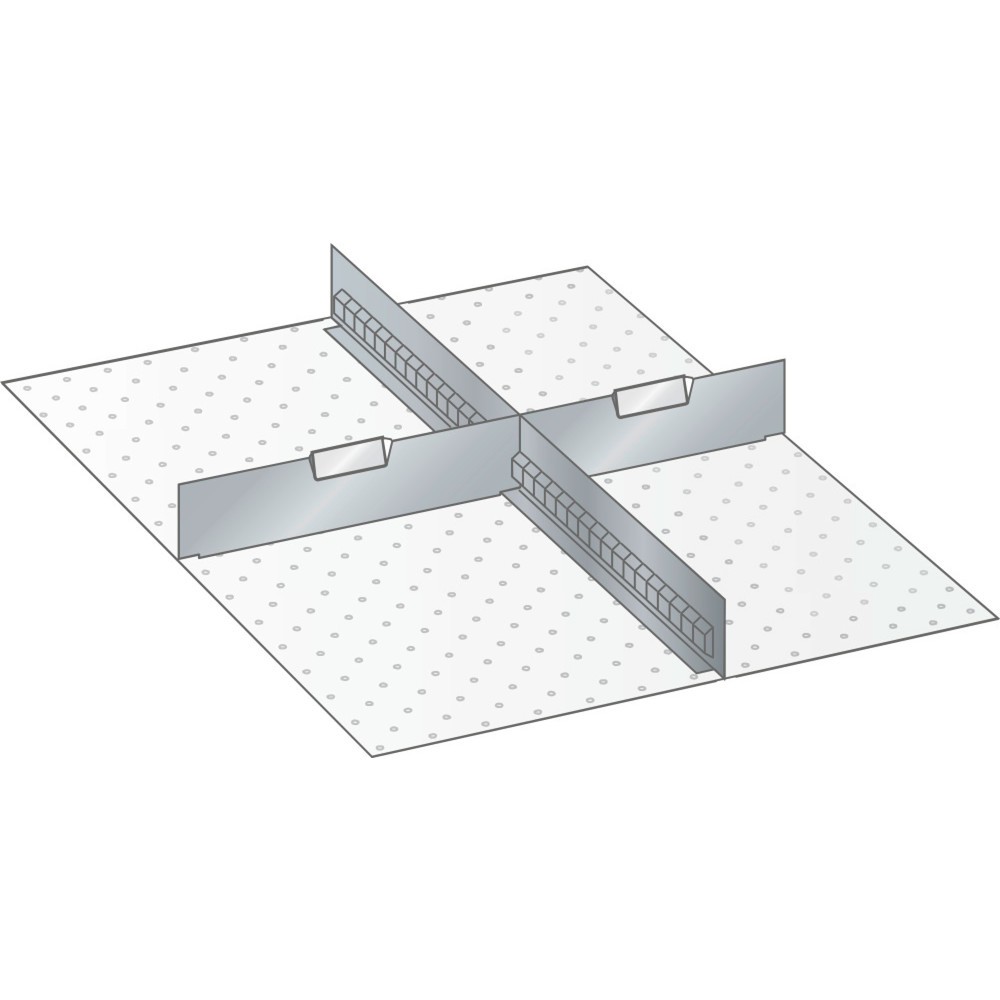 Zdjęcie produktu: Zestaw ścianek szczelinowych i płyt rozdzielających LISTA 27x36E, (szer. x gł.) 459 x 612 mm, 1 ścianka szczelinowa, 2 płyty rozdzielające, do wysokości przodu 75 mm